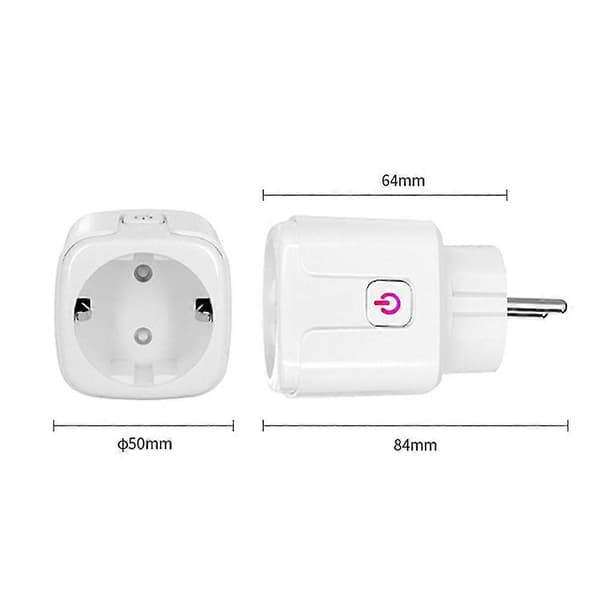 20a Smartplugg Tuya Zigbee 3.0 Mini Stikkontakt Strømmåleruttak For Google Home Hub Kreves EU-plugg