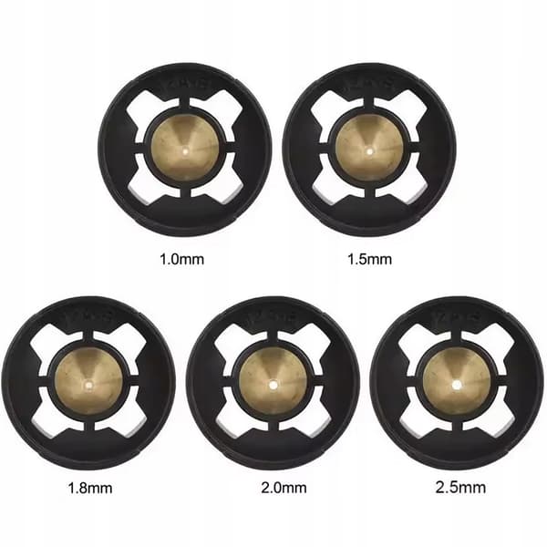 Sprutpistolmunstyckesset 5 delar – Exakt sprutning | 1,0-2,5 mm | Kompatibel med Wagner, Graco