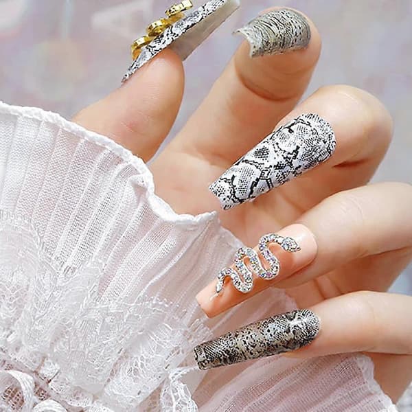 Nagelberlocker - Orm Strass Nagelberlocker för 3D Nagelkonstdekoration