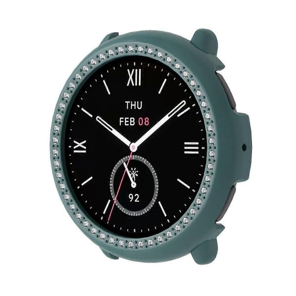 Diamant Halvtäckande PC Klockskyddsfodral för Amazfit Active 2 Pine Green