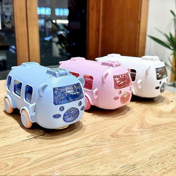 Barnbil Sugrör Vattenkopp, Söt Plastmugg, 500ml BPA-fri Tritanmugg för Barn Pink
