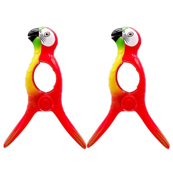 2 stk. Klesklyper med sterk klemkraft og gjenbrukbart design Yellow Red