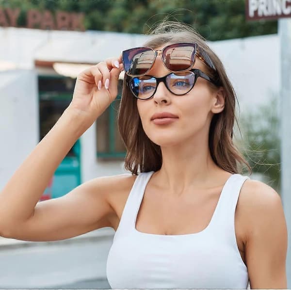 [zd]Polariserte Clip-On Solbriller til Bruk Over Briller - UV Beskyttelse Kvinner