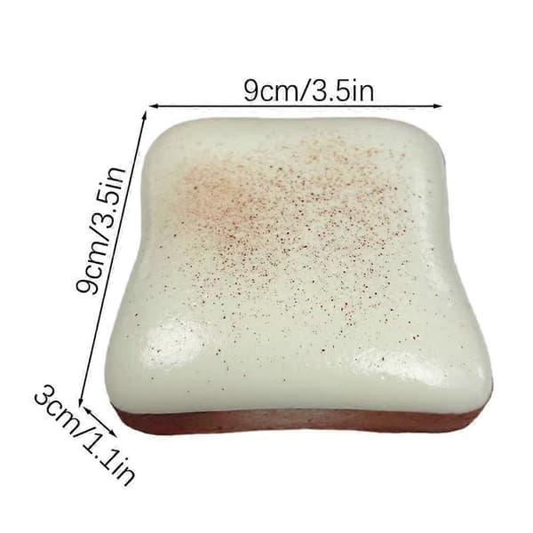 Klibbig Smörgås Squishy Fidget Leksaker, Supermjuk Toast Långsamt Stigande Squishies Matcha