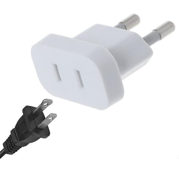 4MM US Jack til EU-stikkontakt Reiseadapter USA til Europa