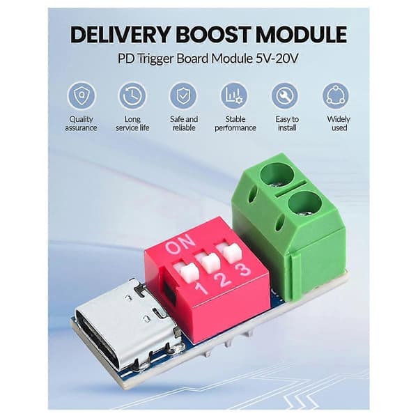 USB-C PD Trigger Board Modul PD/QC Lokkemad Hurtig Opladning USB Type-C til 12V Høj Hastigheds Oplader Strøm O 2pcs