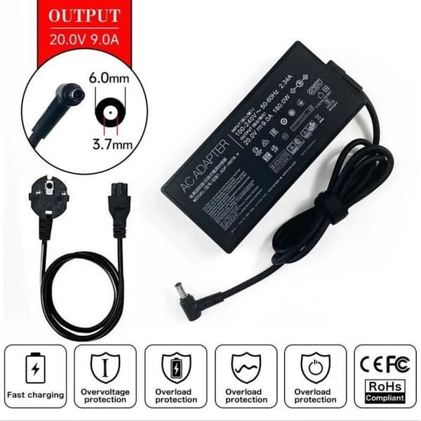 AC-adapteroplader til ASUS TUF Gaming bærbar PC, 20V, 9A, 180W, A17, FA706IU, FX566II, FA706II, FA706IC, FX507ZM