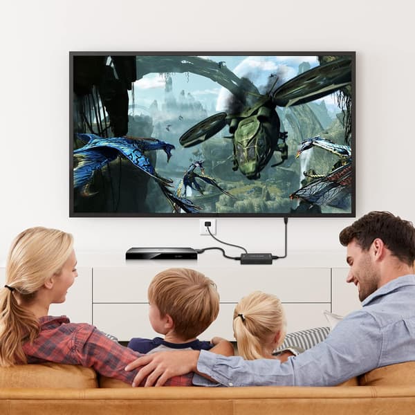 Scart til HDMI-konverter, Scart til HDMI-adapter, Video- og lydkonverter, Plug & Play, Scart til HDMI-konverter for set-top-boks, Xbox, PS3