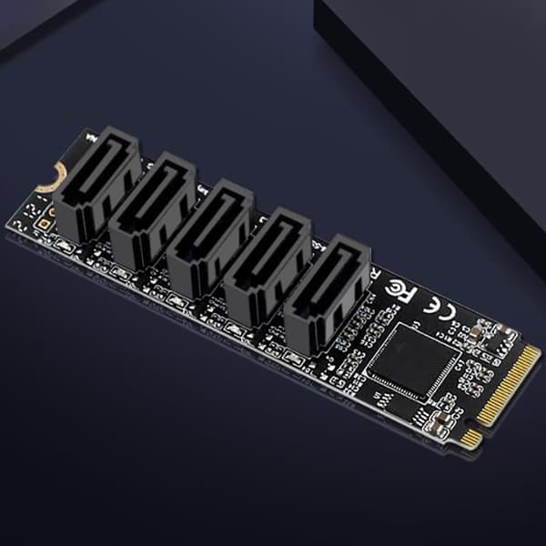 M.2 NVME PCI-E PCIE X4 X8 X16 til 6 port 3.0 SATA-adapter[zd]