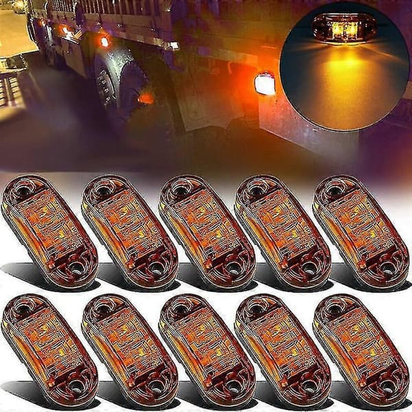 LED-sidomarkeringslys Universal positionslys til lastbil, trailer, varevogn, campingvogn, lastbil, bil, bus yellow