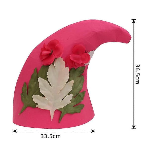 Heksehat Blomsterranke Filthat Cosplay Performance Rekvisit Halloweenfest Voksen Red