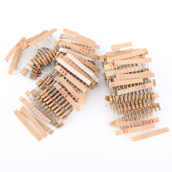 [zd]1000 stk. 1/2W 1-10M ohm kulfilmsmodstande assorterede elektroniske komponenter