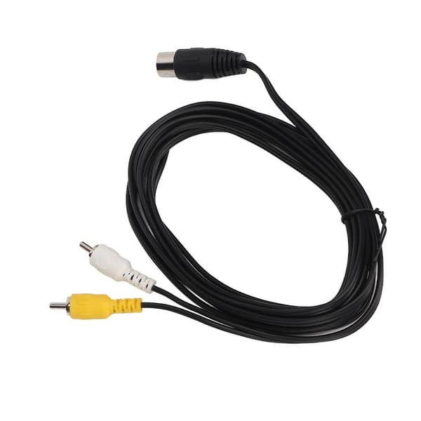 [zd] Hann DIN 8-pin til dobbel RCA-kabel (3m) for eldre lydsystemer