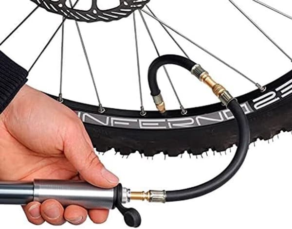 [zd]Däckpump förlängningsslang - 16 cm - Tvådelad flexibel ventilförlängare