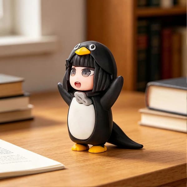 Mini Pingvin Skulptur Dekorativ Gave til Børn Samlere[zd] Penguin
