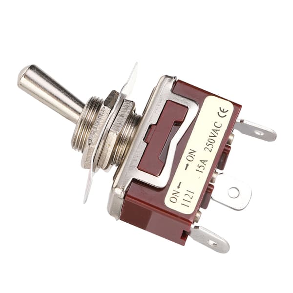 5 stk. ON SPDT vippebryter 12 mm 3 pinner 2 posisjoner 15A 250V