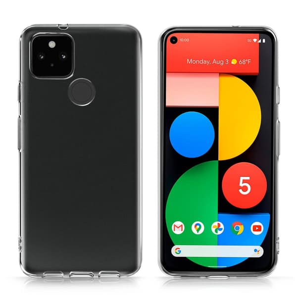 [zd]Google Pixel 5 Läpinäkyvä pehmeä TPU-kuori Transparent transparent