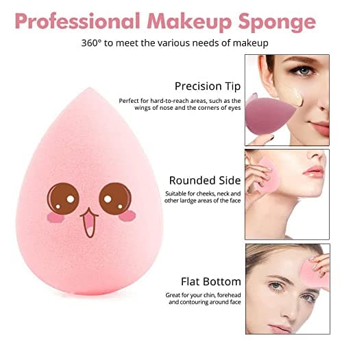 [zd]Makeupsvamp, tør og våd brug makeupsvampe til flydende, pudder, creme, multiformet foundation makeupværktøj makeupsvampesæt