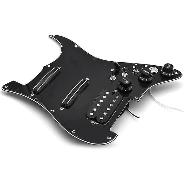 Elektrisk gitar-plekterbrett med pickup, ferdigkoblet Singlecut-kabling for Strat-gitar