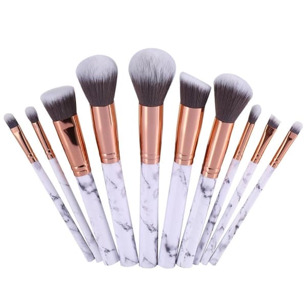 10 Professionelle Makeupbørster med Marmormønster