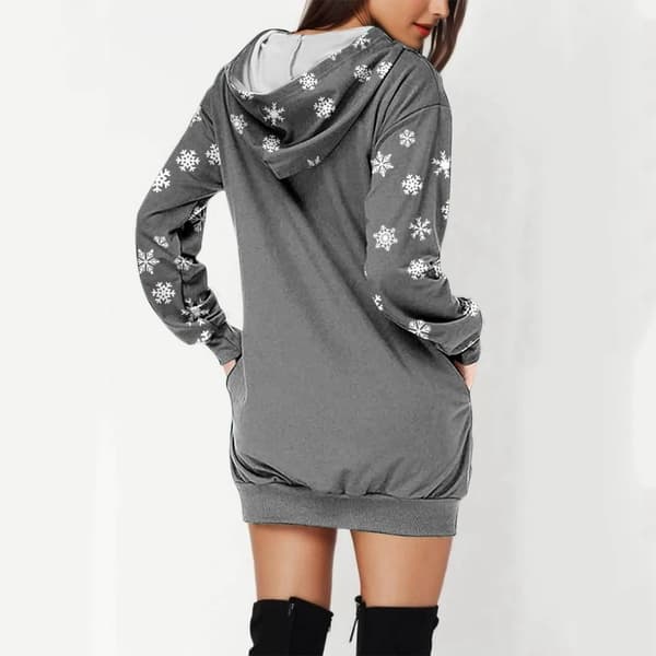 Julekjoler til kvinder Sweatshirtkjole Julemandstøj Vestidos Para Navidad De Mujer Festlig Sweater Grå Gray Gray M