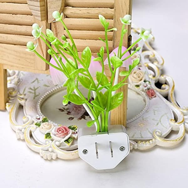 Sensor Nattlys Fargeskiftende Plug-in Vegg LED Sopp Nattlys LED Drøm Sengelampe