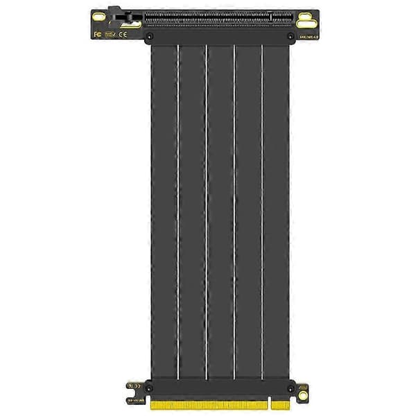 PCIe 4.0 X16 Riser-kabel - Højhastigheds fleksibelt GPU-forlængerkabel med 90-graders adapter, til RTX4090, RTX4080, RX7900XTX, A Sort Black 35Cm