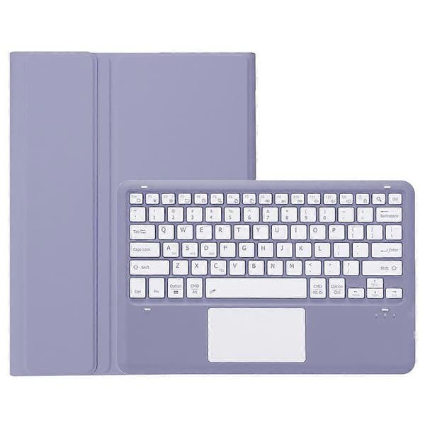 Til Samsung Galaxy Tab S10+(Plus)/ S9 FE+(Plus)/ S9+(Plus) 12.4\" X610/ X616 Bluetooth-tastatur med touchpad, penneholder, tablet-etui Purple