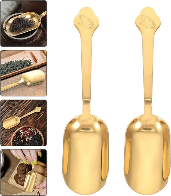 Teske Rustfrit Stål Melmåleske Miniske: 2 Stykker Kaffeske Saltske Teske
