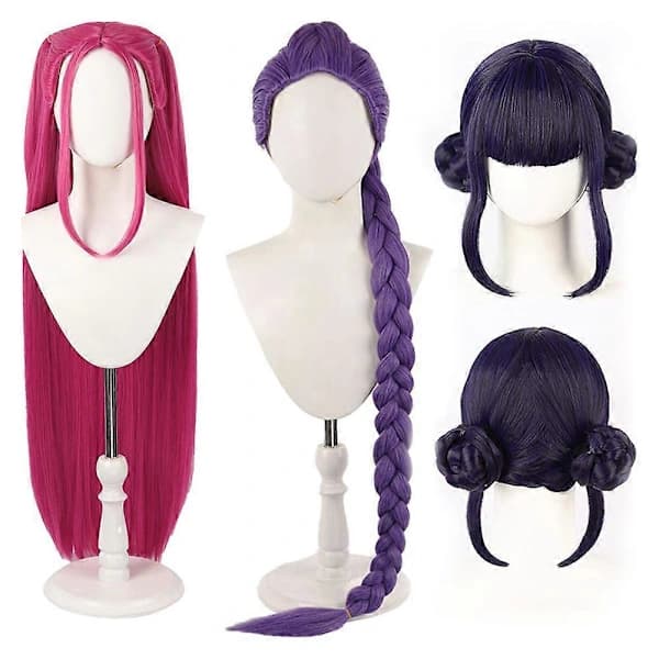 K-pop Hunters Cosplay Peruk för Demontecken & Konvent Purple Rumi