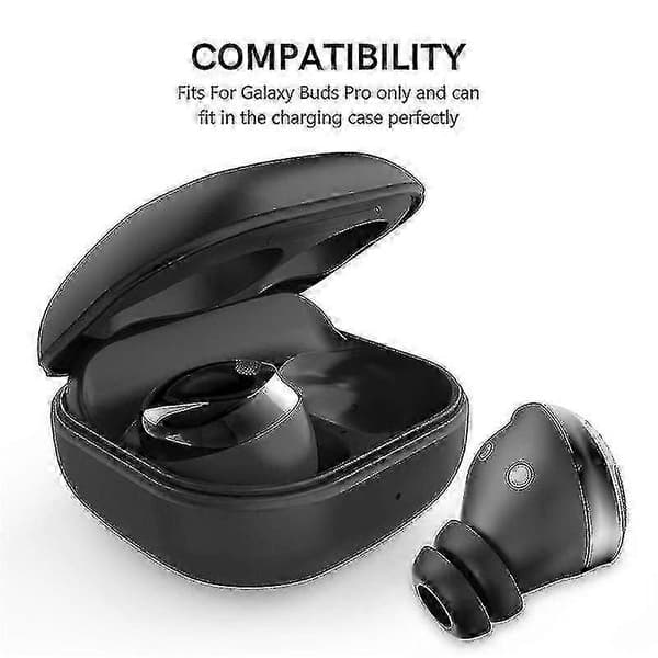 Par silikonørepropper til Samsung Galaxy Buds Pro hodetelefoner, svart - JA