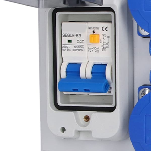 Vegguttak ABS Vanntett 6 Posisjoner Tysk Plugg Bryter for Hager 200‑250V