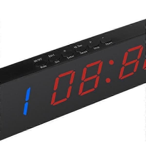 LED Gym Timer Stoppur med Fjärrkontroll, Nedräkning/Uppräkning Klocktimer, Intervalltimer