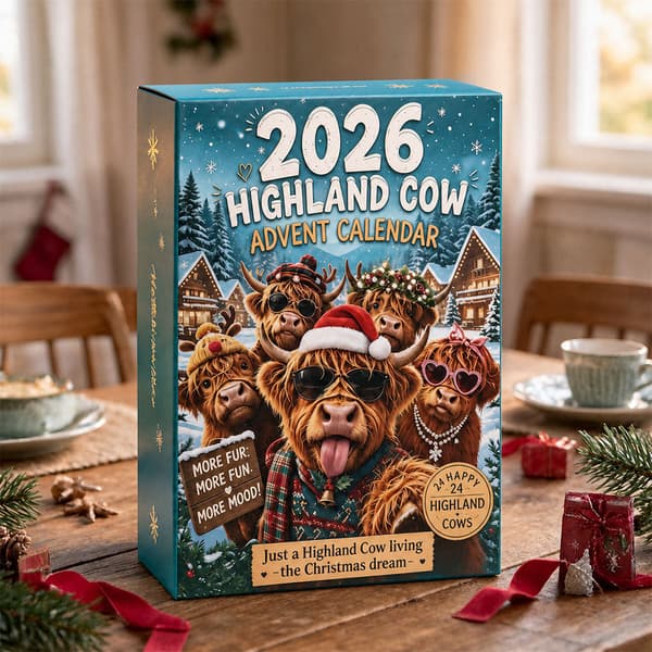2026 Highland Ku Adventskalender Blindboks – 3D Julenedtelling Ingen flyboks No airplane box Type B