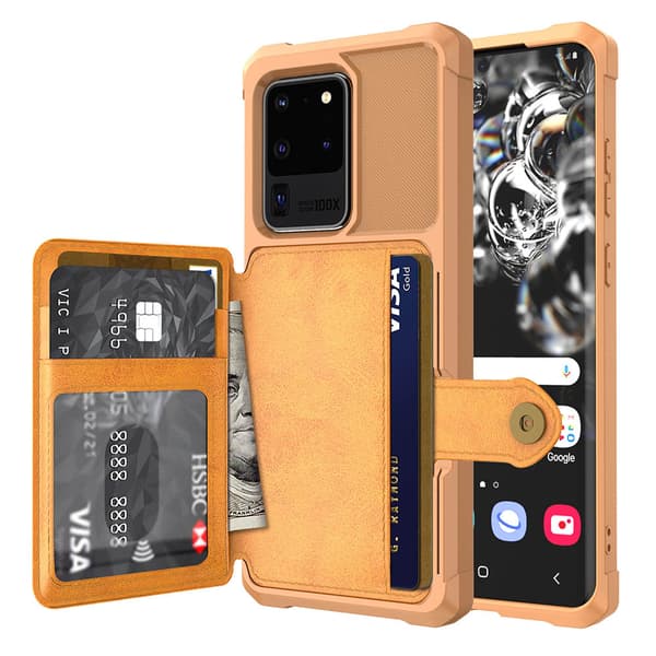 [zd]Profesjonelt etui med kortholder - Samsung Galaxy S20 Ultra Blå Blå Blå