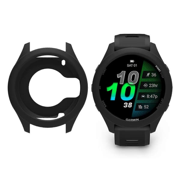 TKdaddy Garmin Forerunner 970 -kellokotelo, pehmeä silikoninen ontto kellonkehyksen suojus, musta