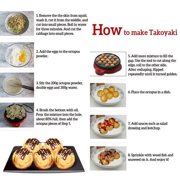 Takoyaki-grill - TEMPSA - 18 huller - 650W - Rød + Sort - Uafhængig kontakt