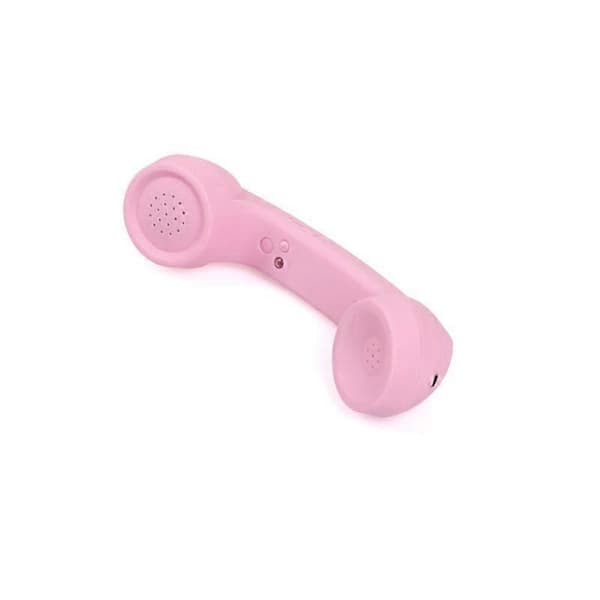 Trådlös Bluetooth-kompatibel Retro Mottagare Anti-strålning Telefonlur Extern Mikrofon pink