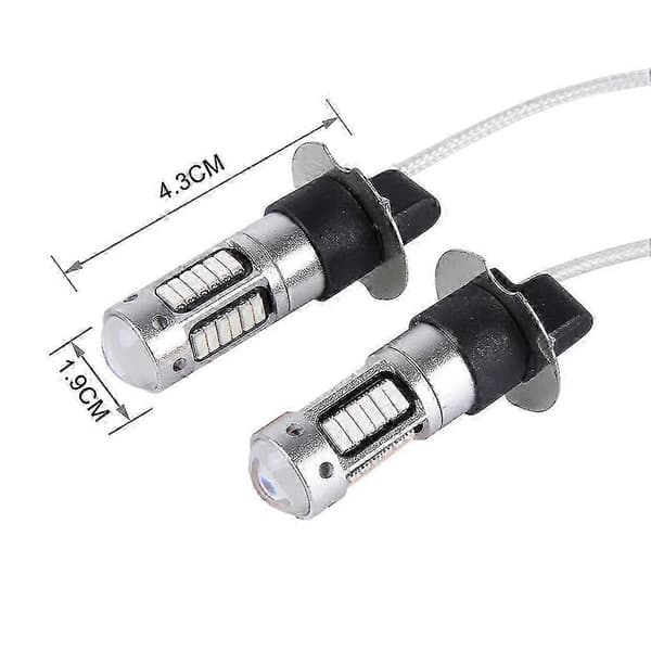 2 STK H3 10W 30 SMD-4014 LED Bil Tåkelys, DC 12V S2024123015871 Blue Light