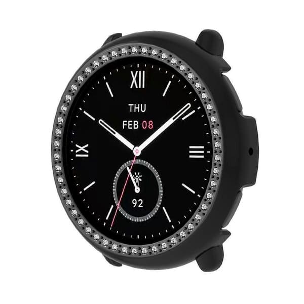 Diamant Halvtäckande PC Klockskyddsfodral för Amazfit Active 2 Black