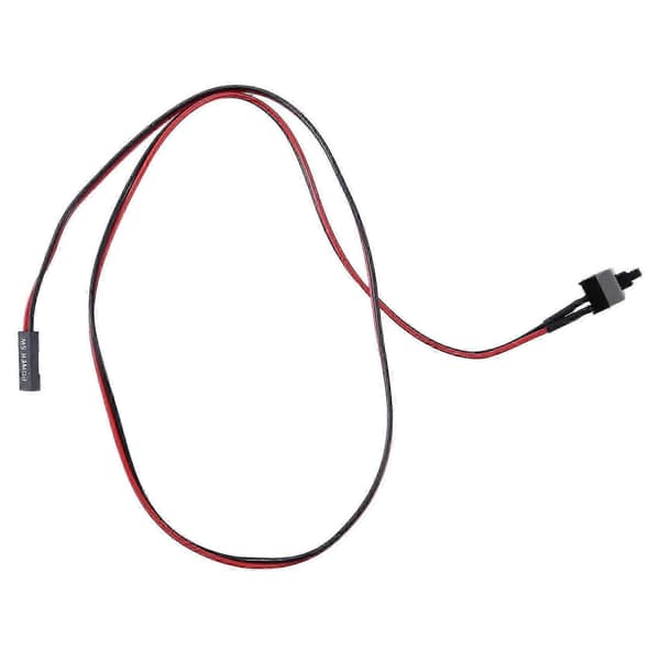 2-pack 2-stifts SW PC-strömkabel på/av tryckknapp ATX-datoromkopplarkabel 45 cm röd