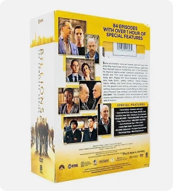 Billions: The Complete Series Sesong 1 - 7 (DVD, 28-Disc Box Set) engelsk versjon
