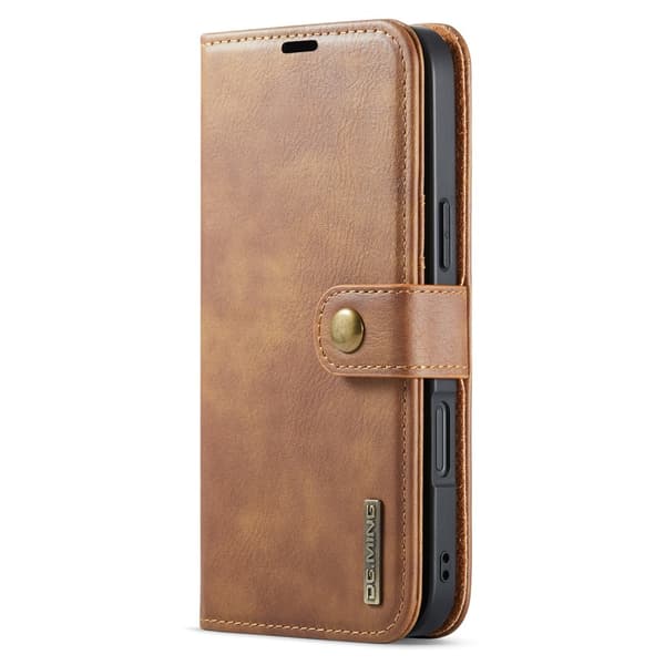 [zd]DG MING iPhone 16 2-i-1 Magnet Plånboksfodral - Brun Brun brown