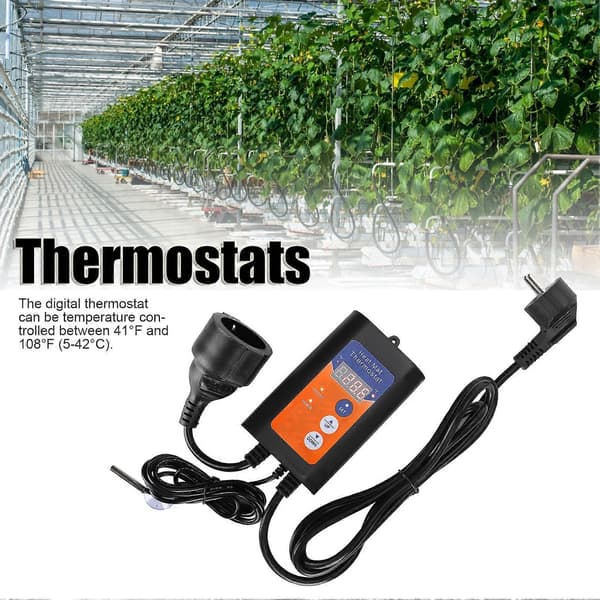 Temperaturregulator Termostater Termoregulator Temperaturkontrollinstrumenter EU-plugg 220V