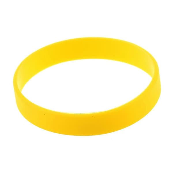 Silikone armbånd til daglig brug med elasticitet og gul farve Yellow20cm