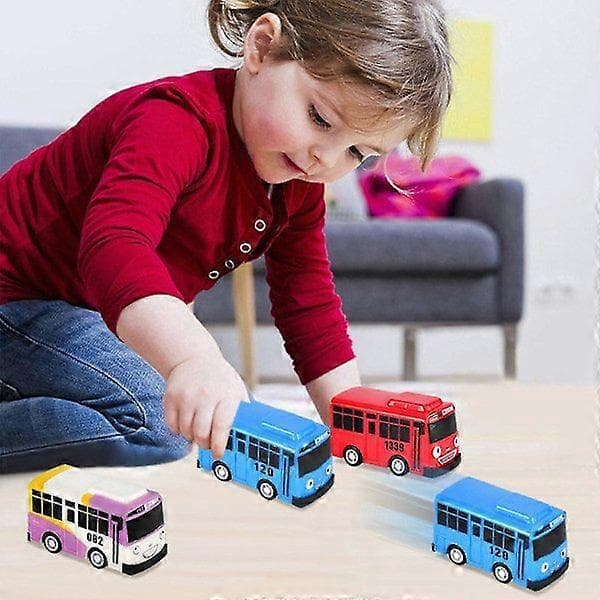 Lille buslegetøjssæt, mini model træk-tilbage bil, til piger og drenge, børnefestgaver, børnegaver