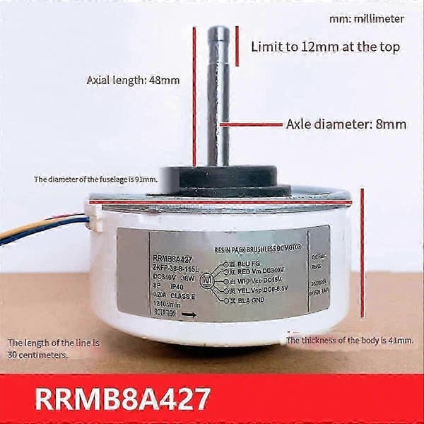 38W AC-motorerstatning for ZKFP-38-8-115L