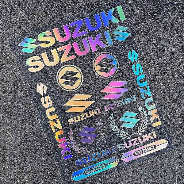 Suzuki-tarrat, logotarrat, tank-logosarja, kypärämerkki, vinyylisarja Blue