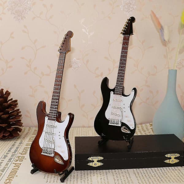 Prydnadsminiatyrreplikgitarrer Miniklassisk gitarr/elgitarr Modell Julprydnad - KM Coffee Classical Guitar