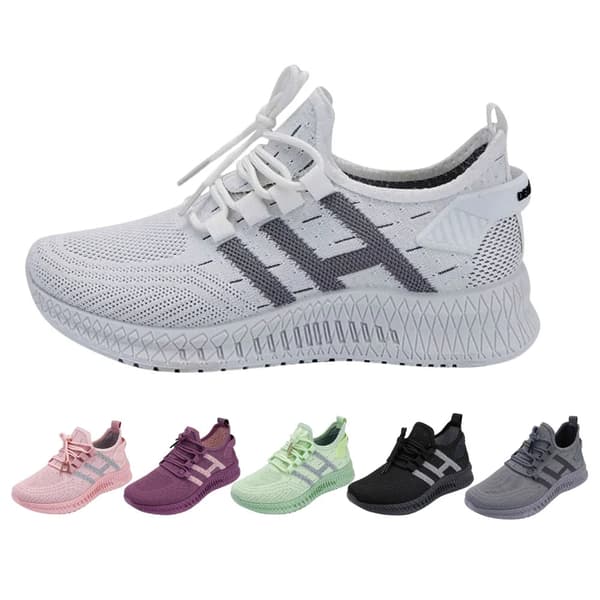 Løpesko/joggesko for kvinner, pustende og med optimal støtdemping Rosa Rosa / 37